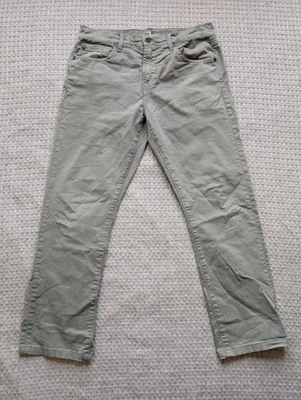 7 For All Mankind Adrien Pants Men 30 Fit 31x27 Green Stretch Cotton Straight - Image 1 of 4