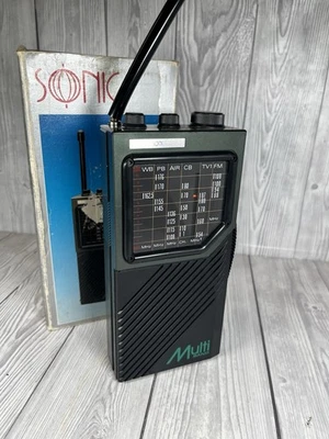 Sonic Multi Band Radio FM AM Classic Portable Handheld Boxed Vintage Working - Bild 1 von 4