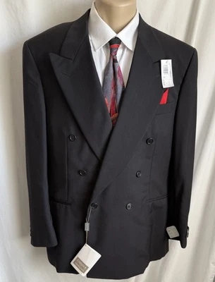 Canali Double Breasted NWT 2 PCs Suit, Sz 44R, Made In Italy. - Image 1 of 4