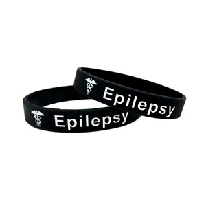 Pulsera unisex para epilepsia alerta médica identificación epiléptica banda de silicona bandas médicas - Imagen 1 de 11
