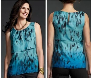 Cabi blau ombre Stufen Seide Serene Bluse Stil 142 Gr. Medium - Bild 1 von 8