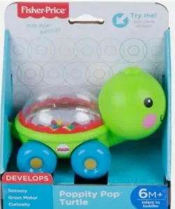 Fisher-Price Pop Tortuga Infantil Niño Pequeño Juguete Push and Roll 6+ Meses Nuevo - Imagen 1 de 4