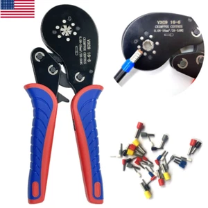 VXC9 16-6 0.08-16mm² 28-5AWG Crimp Pliers Tube Bootlace Terminal Crimping Tool - Picture 1 of 9