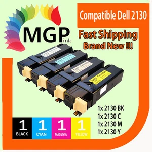 4 x 2130 Toner Cartridge Compatible for DELL 2130cn 2135 2135cn Colour printer - Picture 1 of 6