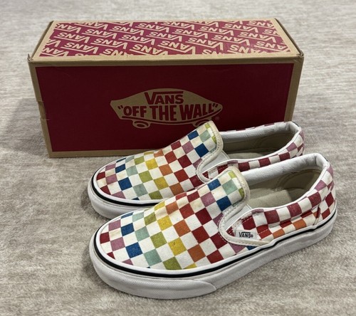 Vans Classic slip on arcobaleno da uomo taglia 5 5 e da donna taglia 7 0