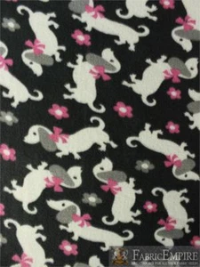 FONDO NEGRO FLORAL DE TELA DE LANA ESTAMPADA ANTI PÍLDORA PERRO SALCHICHA CACHORRO /58w BTY - Imagen 1 de 2