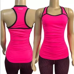 Reggiseno sportivo bebe Sport BBSP increspato Sweetheart con ripiano integrato rosa piccolo - Foto 1 di 5