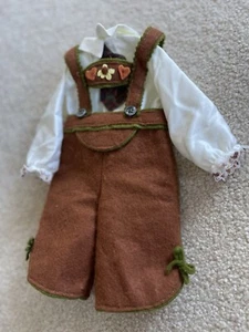 12-14” Puppe/Baby Oktoberfest/Lederhose Taille bis 10” & 5” über Schulter - Bild 1 von 4