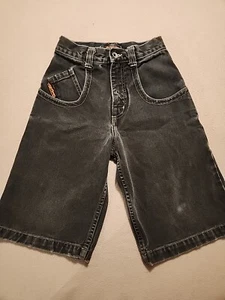 JNCO | Kid's Vintage 90s Y2K Embroidered Graffiti Jean Shorts Size 8 - Picture 1 of 12