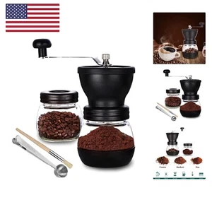Manual Coffee Bean Grinder with Ceramic Burr, Hand Coffee Grinder Mill Small ... - Picture 1 of 9