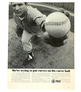 1967 AT&T Advertisement Bell Telephone Baseball Pitcher Curve Ball Vtg Print AD - Picture 1 of 1
