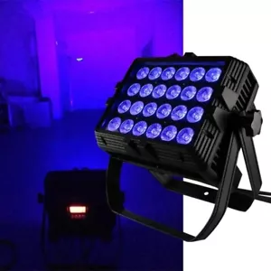 24X18W LED Flood PAR Light RGBWA UV 6in1 Waterproof City Color Led Stage Light - Picture 1 of 7