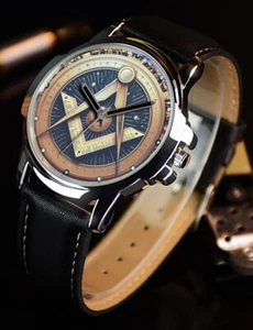 Freemason Masonic Compass Art Novelty Unique n Stylish Rare Quality Wrist Watch - Picture 1 of 2