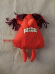 Vintage Hallmark Button Buddies "Bonkers" Red Bean Bag Plush Toy 1986 - Picture 1 of 5
