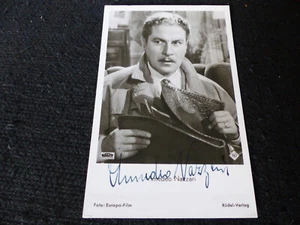 AMEDEO NAZZARI firmado autógrafo firmado en tarjeta de autógrafo de 9x14 cm LOOK - Imagen 1 de 1