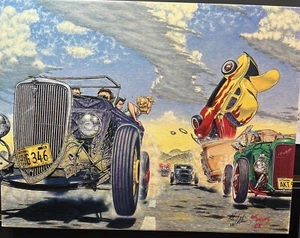 Robert Williams Giclee print "Drag Race" Signed MINT - Picture 1 of 3