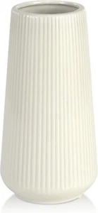 Beige Ceramic Vase, Small Cute Flower Vase for Pampas Grass, Home, Living Room, - Picture 1 of 12