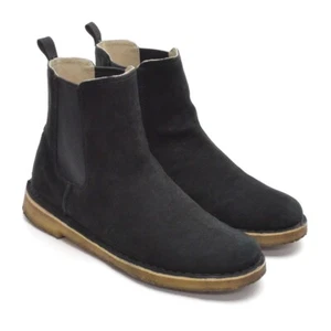 Stivali donna Clarks Desert Peak Chelsea 40/9 M neri scamosciati suola crepe scarpe - Foto 1 di 7