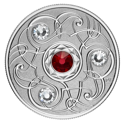 2020 NGC Reverse Proof 70 Birthstone January Silver Coin w Swarovski Crystals  - Image 1 of 4