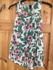 Bnwot H&M Ladies Pretty Sheer Floral Racer Back Style Sleeveless Top Size M