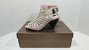Audrey Brooke Leather Sling Back Heels Kellisa-AB Women's 7.5 M Wash Light Gray - Picture 1 of 16