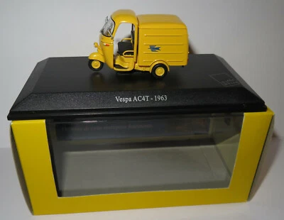 RARE UH SCOOTER TRIPORTEUR VESPA AC4T 1963 POSTES POSTE PTT 1/43 IN LUXE BOX - Photo 1/4