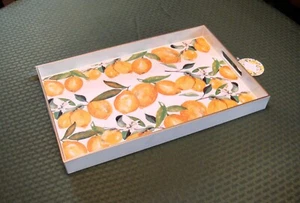 American Atelier Lemon Branches Medium Rectangle Tray with Handles - Picture 1 of 8