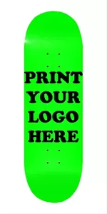 8.5x32.5 Green Lime Skateboard PRINT YOUR LOGO HERE Premium Maple Wood - Picture 1 of 3