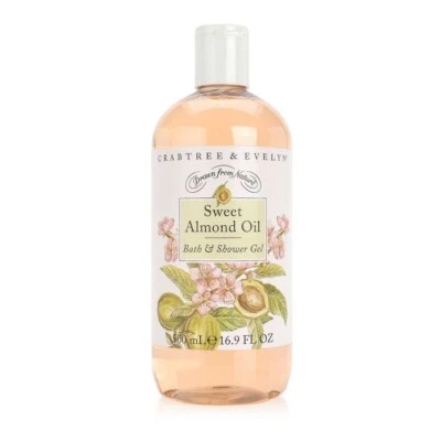 NEW Crabtree & Evelyn Bath & Shower Gel Sweet Almond Oil 16.9fl Oz 500ml - Image 1 of 4