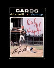 Dal Maxvill Hand Signed 1971 Topps St. Louis Cardinals Autograph
