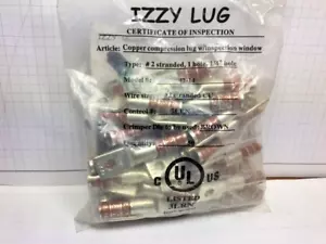 Izzy Lug i2-14, #2 Stranded, 1 hole, 1/4” hole, Long barrel, Inspection - 50 pcs - Picture 1 of 5
