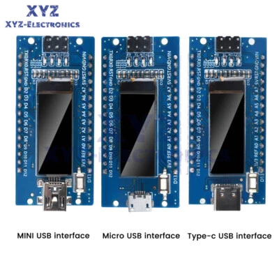 Nano V3.0 ATmega328P CH340C Board + 0.91'' OLED Display SSD1306 IIC For Arduino - Image 1 of 4
