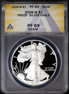 2006-W $1 Silver American Eagle PF 69 DCAM ANACS # 7668339 + Bonus - Picture 1 of 2