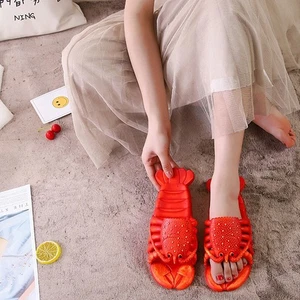 Mens&Womens Lobster Slippers Beach Slides Summer Casual Funny Sandals party Home - Picture 1 of 18