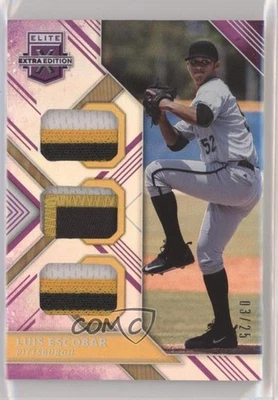 2018 Panini Elite Extra Edition Triple Materials Purple /25 Luis Escobar #TM-LE - Image 1 of 2