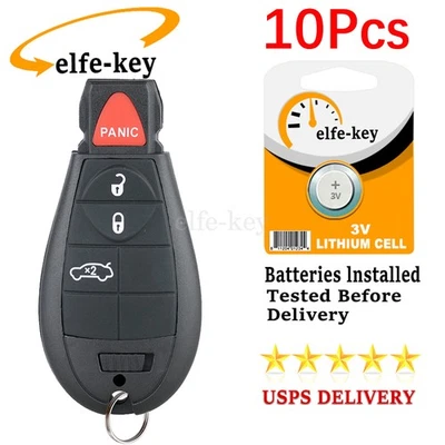 10 Repuestos Para Dodge Challenger Chrysler 300 2008-2014 Mando a Distancia Coche Llavero 4B Foto 1 de 4