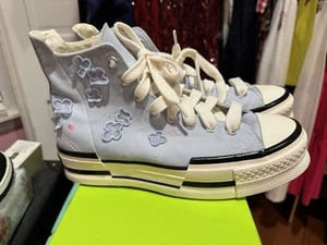 CONVERSE Chuck 70 Plus Sneakers 3D FLOWERS in Cloudy Daze MSP$130 Floral Chic 10 - Picture 1 of 4