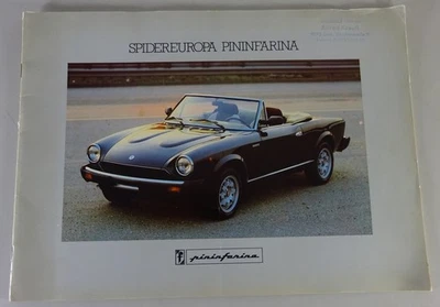 Prospetto/Brochure Fiat 124 Spider Europa Pininfarina Händlerstempel Ita 1984 Foto 1 de 2