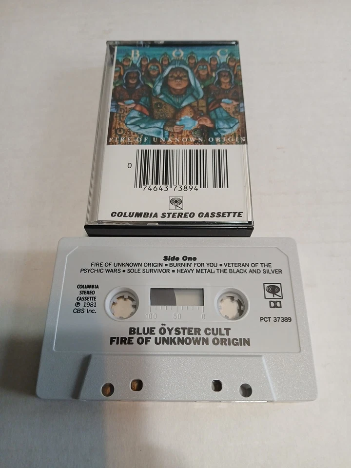 BLUE OYSTER CULT,FIRE OF UNKNOWN ORIGIN, CASSETTE. Foto 1 de 1