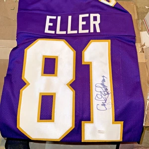 Carl Eller Minnesota Vikings Signed Autographed Custom Jersey XL JSA COA - Picture 1 of 3