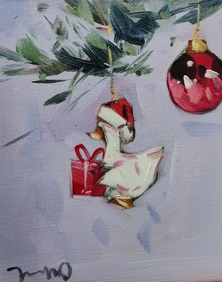 Impresión de Bellas Artes José Trujillo 16x20" Coleccionable Bodegón Caprichoso Adorno de Navidad Foto 1 de 4