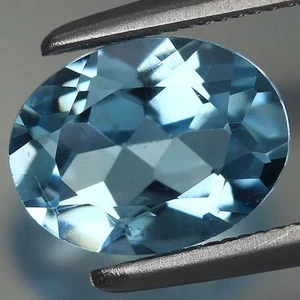 1.41ct t.w Sky Blue Topaz 8x6.1mm Oval Natural, Brazil - Picture 1 of 4