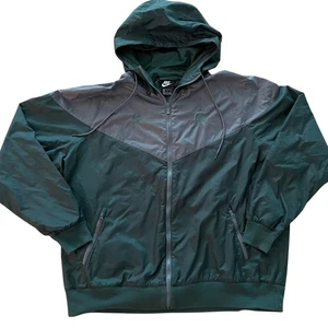 Nike Windbreaker Jacket Michigan State Spartans size XL Green Gray Hood - Picture 1 of 9