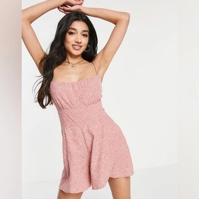 Usado en Excelente Condición Mameluco Abercrombie & Fitch Malva Lunares Talla XL Petite Foto 1 de 4