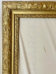 ANTICA CORNICE 16 X 20" ORO DORATO ESTETICA LEGNO VITTORIANO BELLE ARTI - Foto 1 di 24