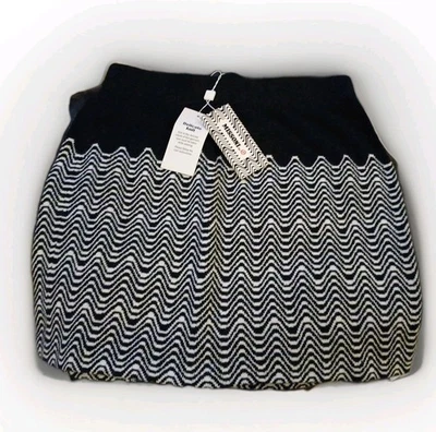 BNWT MISSONI FOR TARGET GIRLS SKIRT Size 12 BLACK WHITE KNIT  CHEVRON  - Image 1 of 3