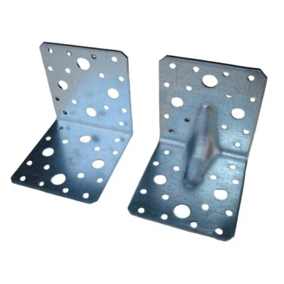 PIASTRA ANGOLARE 90° SUPPORTO TRAVE LEGNO LAMELLARE mm 90x100 (cm 9x10) - Immagine 1 di 2