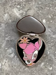 DISNEY DLRP BAMBI LOCKET PIN BADGE HEART HINGED JEWELED - Picture 1 of 3