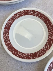 Corelle Vitrelle Red Bandhani 10.25" Dinner Plates - 2 - Picture 1 of 2
