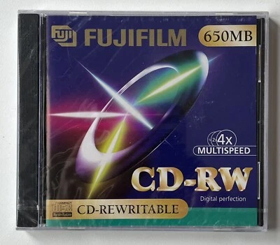 FUJIFILM 650MB CD-RW 4X MULTISPEED - NEW & SEALED - Image 1 of 2